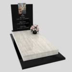 Nagrobek pojedynczy z witrażem gołębia – styl nowoczesny CK 182 zdjęcie 34