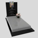 Nagrobek pojedynczy z witrażem gołębia – styl nowoczesny CK 182 zdjęcie 35