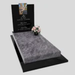 Nagrobek pojedynczy z witrażem gołębia – styl nowoczesny CK 182 zdjęcie 37