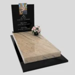 Nagrobek pojedynczy z witrażem gołębia – styl nowoczesny CK 182 zdjęcie 39