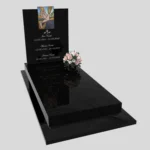 Nagrobek pojedynczy z witrażem gołębia – styl nowoczesny CK 182 zdjęcie 41