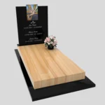 Nagrobek pojedynczy z witrażem gołębia – styl nowoczesny CK 182 zdjęcie 43