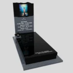 Nagrobek pojedynczy z witrażem Jezusa – forma nowoczesna K 123 zdjęcie 30