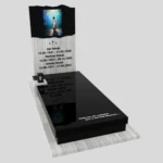 Nagrobek pojedynczy z witrażem Jezusa – forma nowoczesna K 123 zdjęcie 31