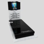 Nagrobek pojedynczy z witrażem Jezusa – forma nowoczesna K 123 zdjęcie 32