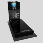 Nagrobek pojedynczy z witrażem Jezusa – forma nowoczesna K 123 zdjęcie 34