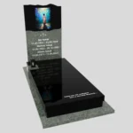 Nagrobek pojedynczy z witrażem Jezusa – forma nowoczesna K 123 zdjęcie 38