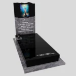 Nagrobek pojedynczy z witrażem Jezusa – forma nowoczesna K 123 zdjęcie 39