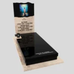 Nagrobek pojedynczy z witrażem Jezusa – forma nowoczesna K 123 zdjęcie 41