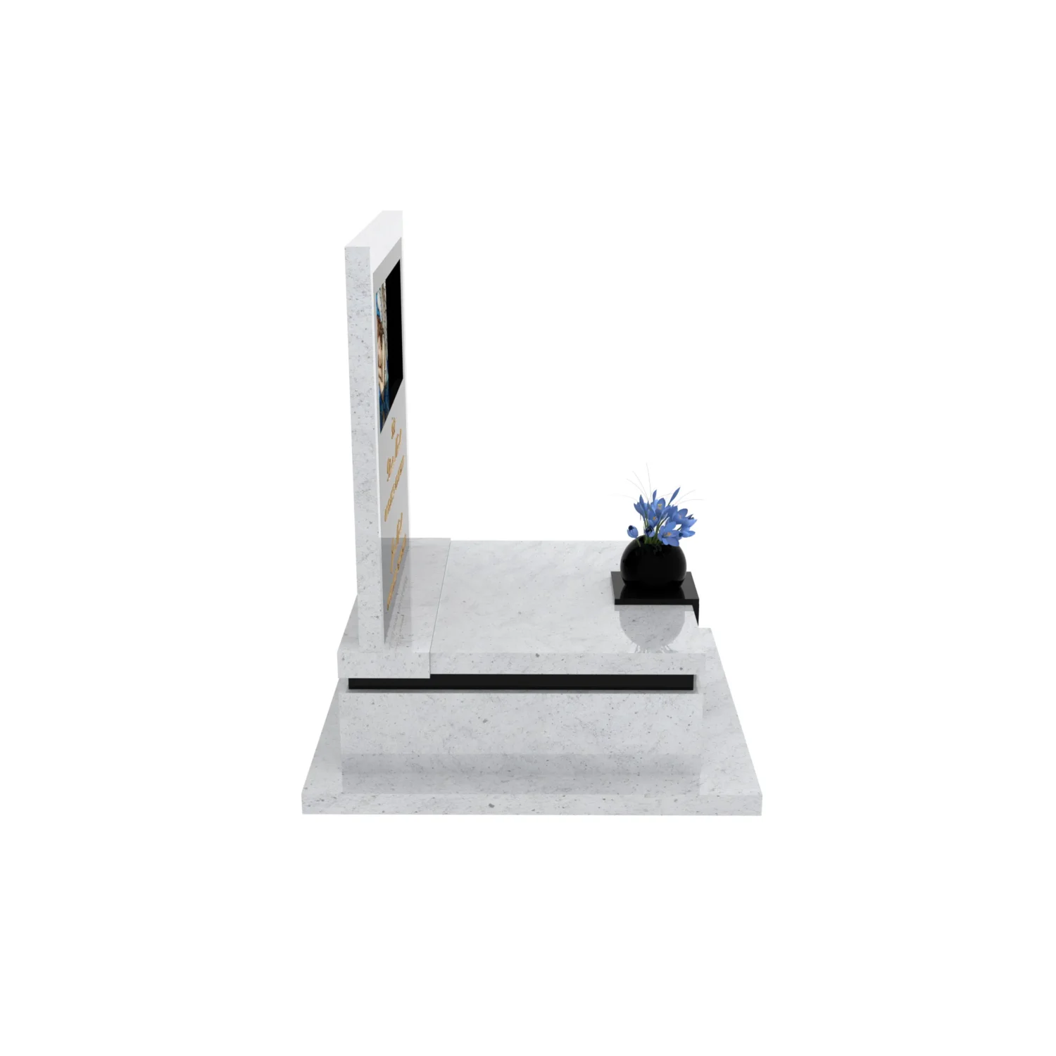 Nagrobek urnowy z witrażem anioła – forma elegancka U 125+360 – photo №9