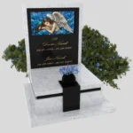 Nagrobek urnowy z witrażem anioła – forma elegancka U 125 zdjęcie 37