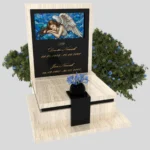 Nagrobek urnowy z witrażem anioła – forma elegancka U 125 zdjęcie 39