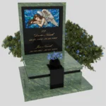 Nagrobek urnowy z witrażem anioła – forma elegancka U 125 zdjęcie 43