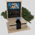 Nagrobek urnowy z witrażem anioła – forma elegancka U 125 zdjęcie 44