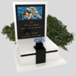 Nagrobek urnowy z witrażem anioła – forma elegancka U 125 zdjęcie 46