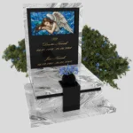 Nagrobek urnowy z witrażem anioła – forma elegancka U 125 zdjęcie 48