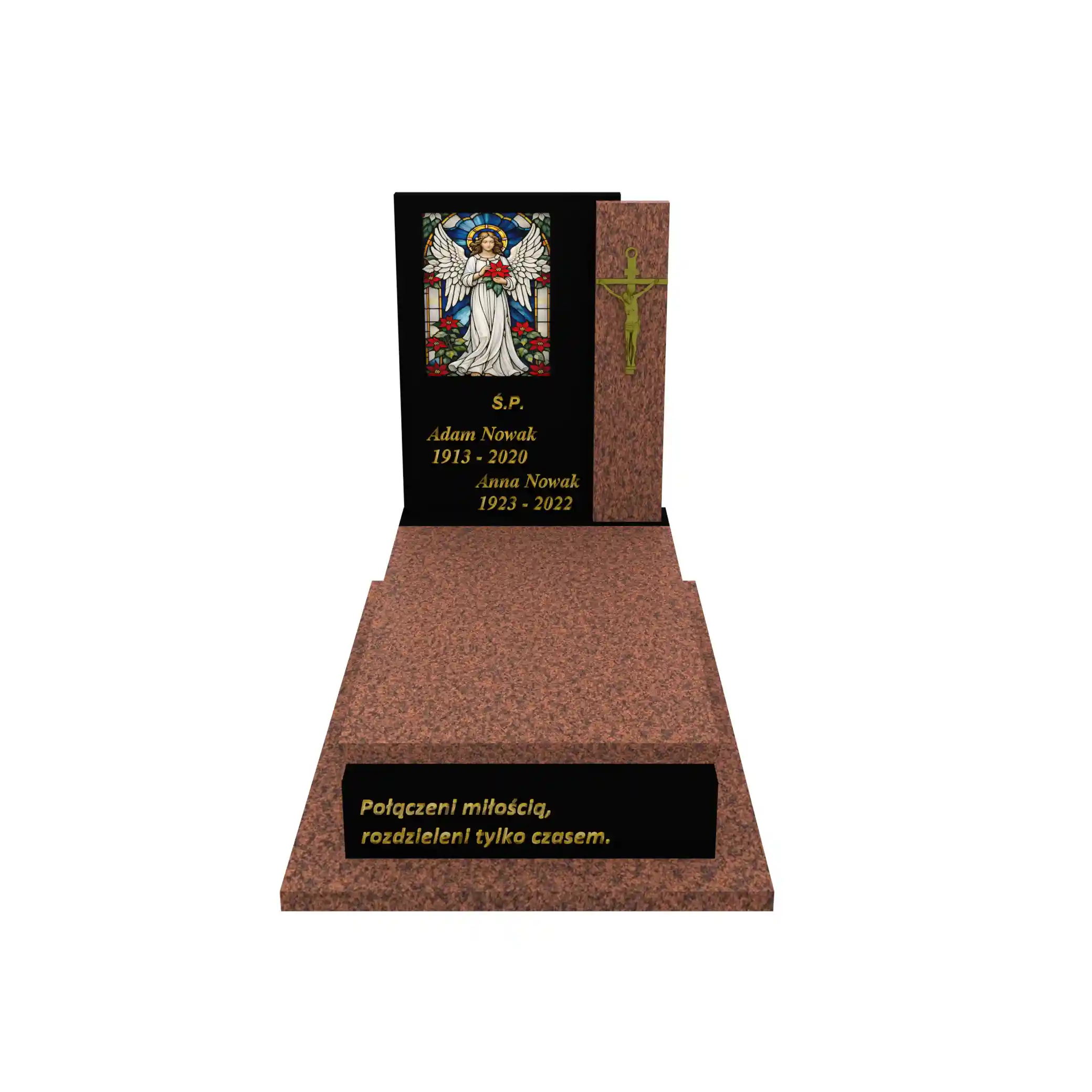 Nagrobek pojedynczy z witrażem CK 178+360 – photo №12