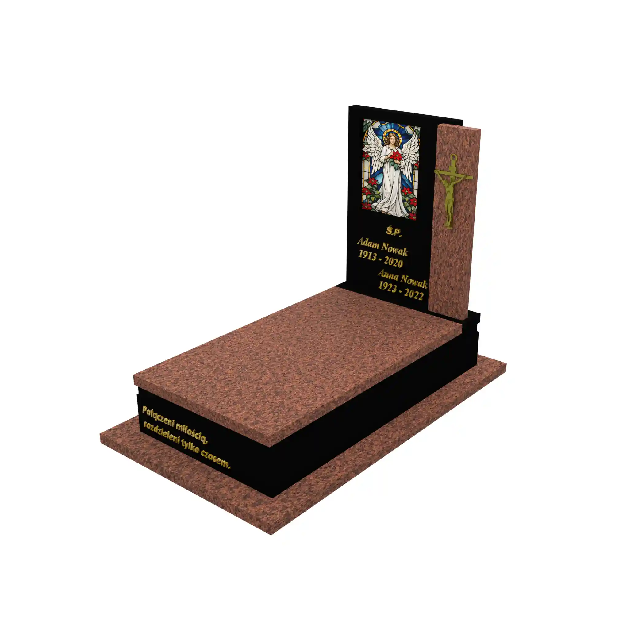 Nagrobek pojedynczy z witrażem CK 178+360 – photo №1
