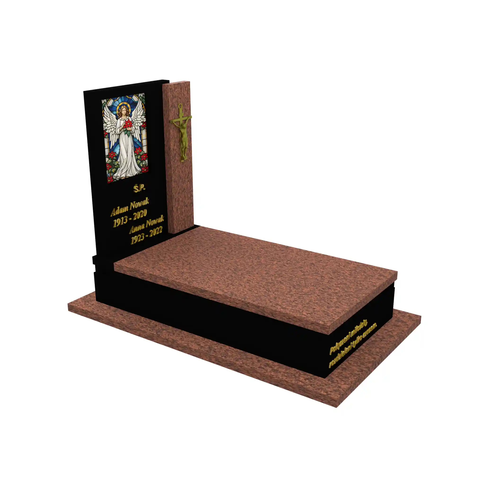 Nagrobek pojedynczy z witrażem CK 178+360 – photo №10