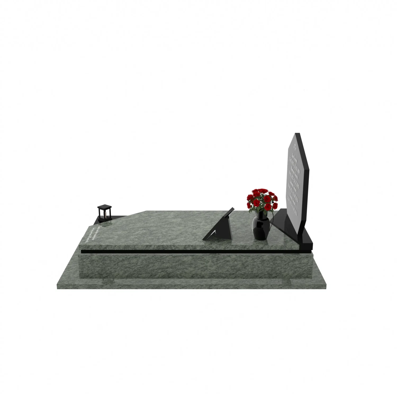 Nagrobek pojedynczy rodzinny o prostej, eleganckiej formie ze zdjęciami K 120+360 – photo №10