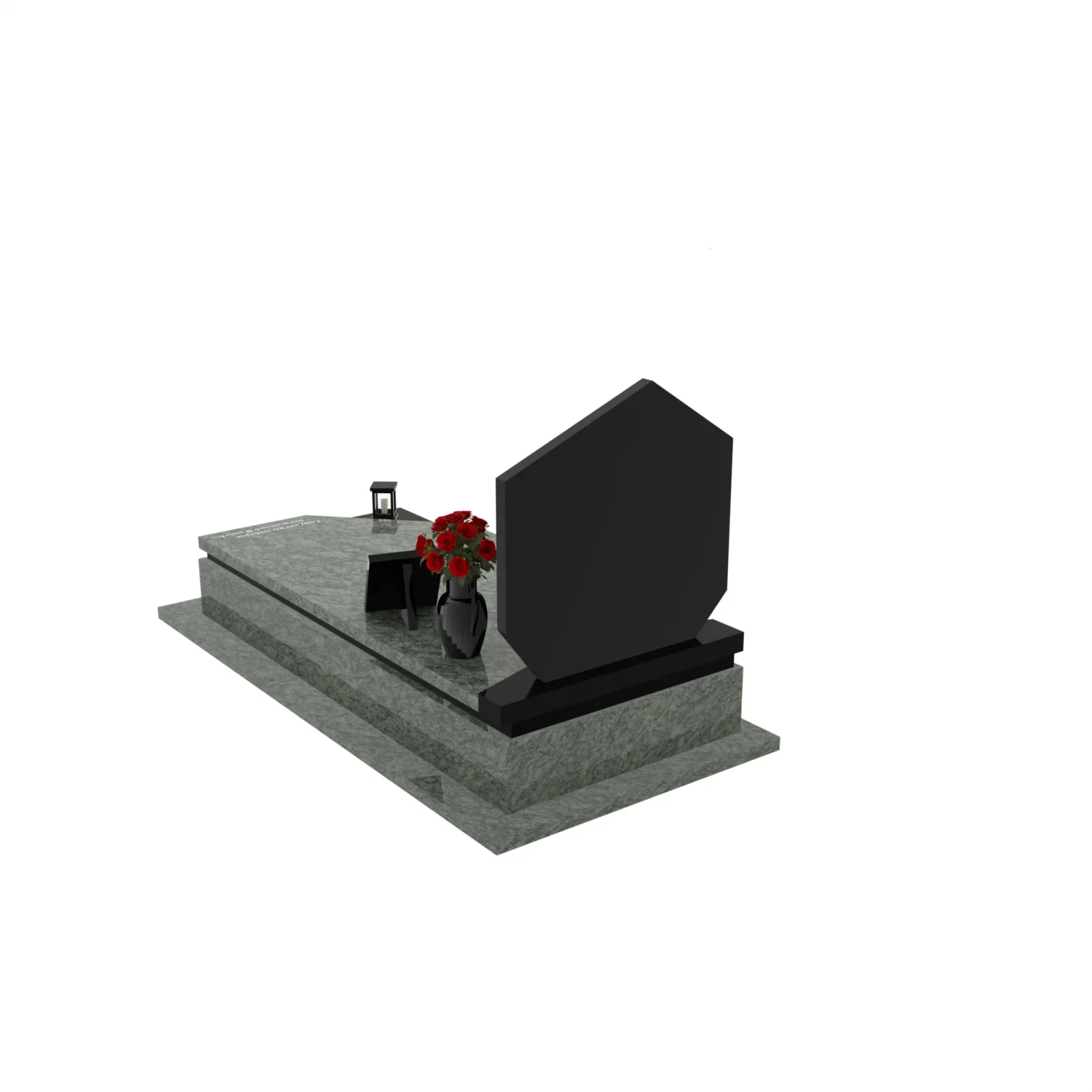 Nagrobek pojedynczy rodzinny o prostej, eleganckiej formie ze zdjęciami K 120+360 – photo №8