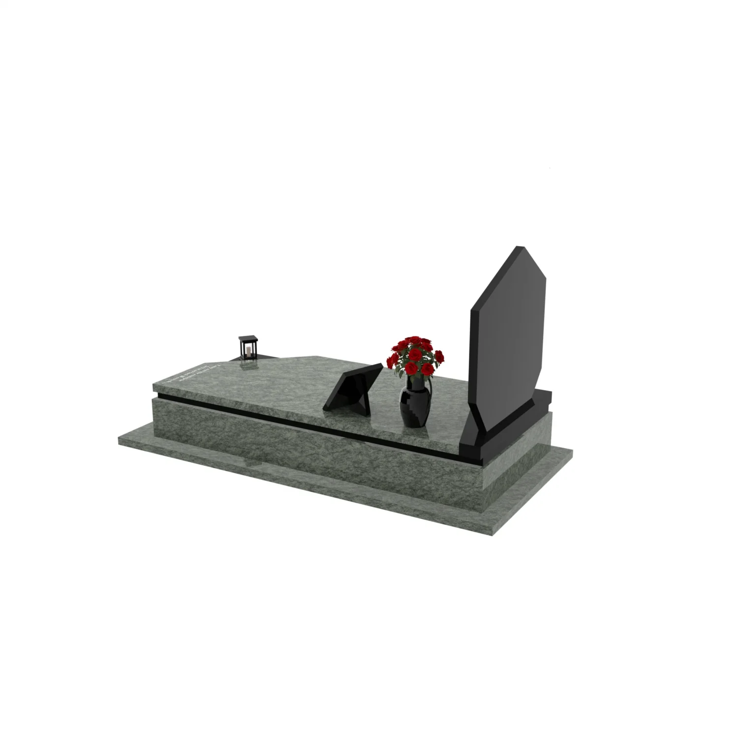 Nagrobek pojedynczy rodzinny o prostej, eleganckiej formie ze zdjęciami K 120+360 – photo №9