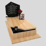 Nagrobek pojedynczy rodzinny o prostej, eleganckiej formie ze zdjęciami K 120 zdjęcie 42