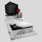 Nagrobek pojedynczy rodzinny o prostej, eleganckiej formie ze zdjęciami K 120 zdjęcie 44