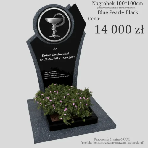 Nagrobki urnowe dla lekarza z grawerem medycznym.