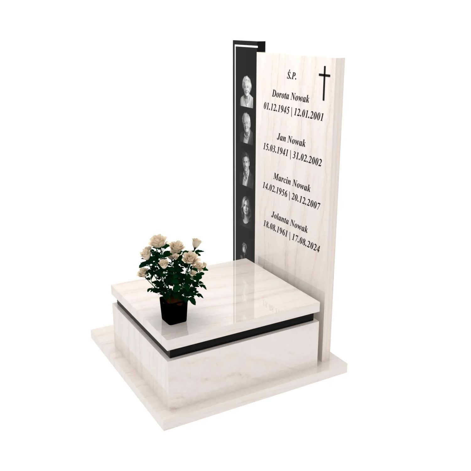 Nagrobek urnowy z fotografiami U 124+360 – photo №2