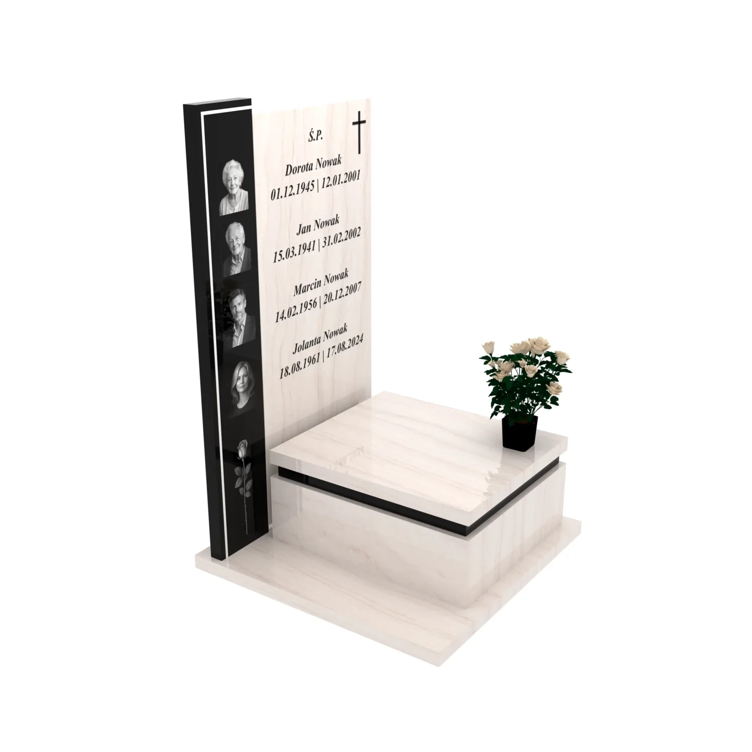 Nagrobek urnowy z fotografiami U 124+360 – photo №10