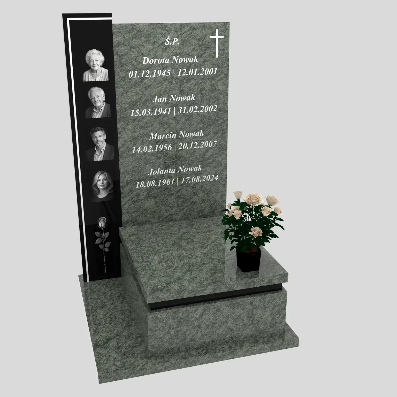 Nagrobek urnowy z fotografiami U 124 zdjęcie 86
