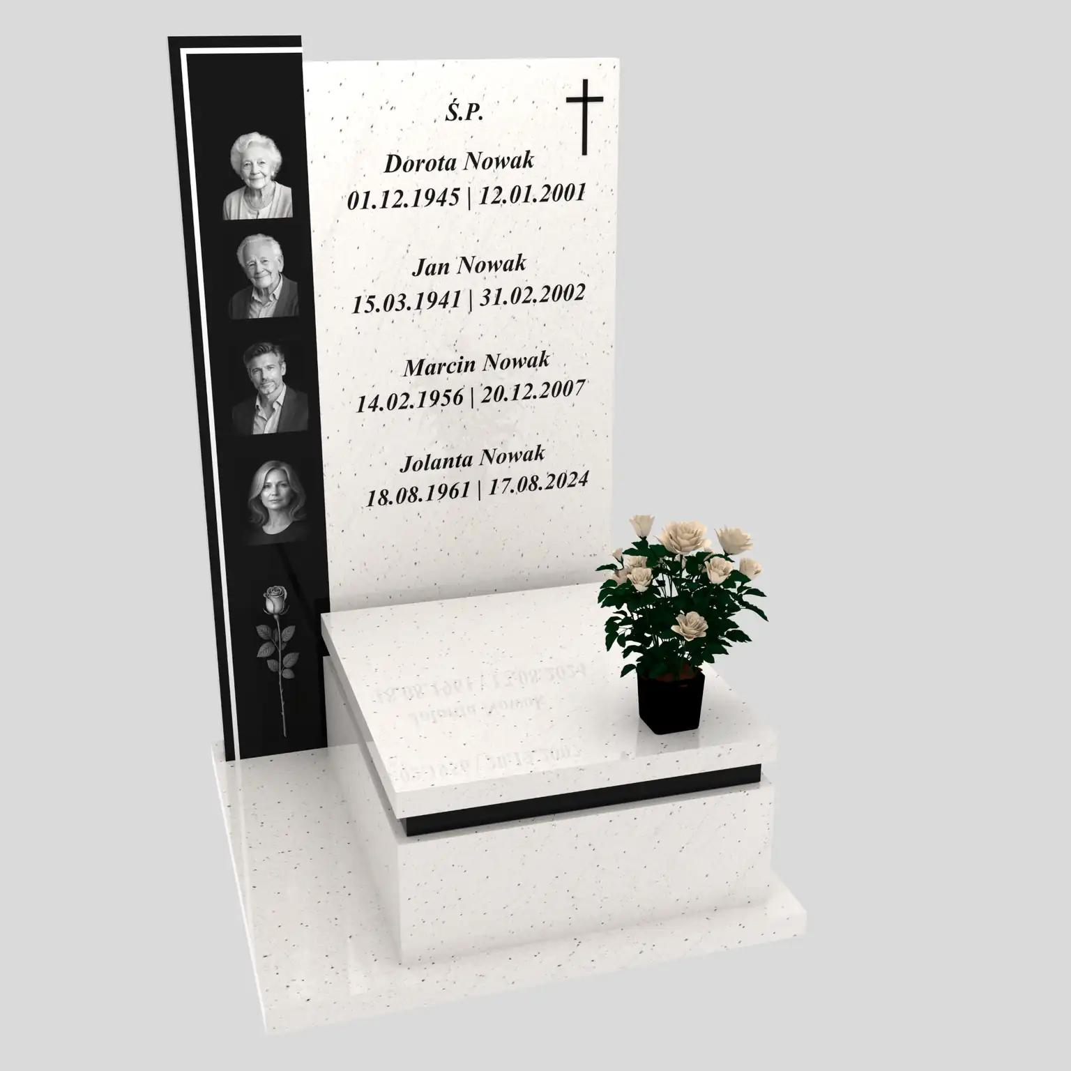 Nagrobek urnowy z fotografiami U 124 zdjęcie 83