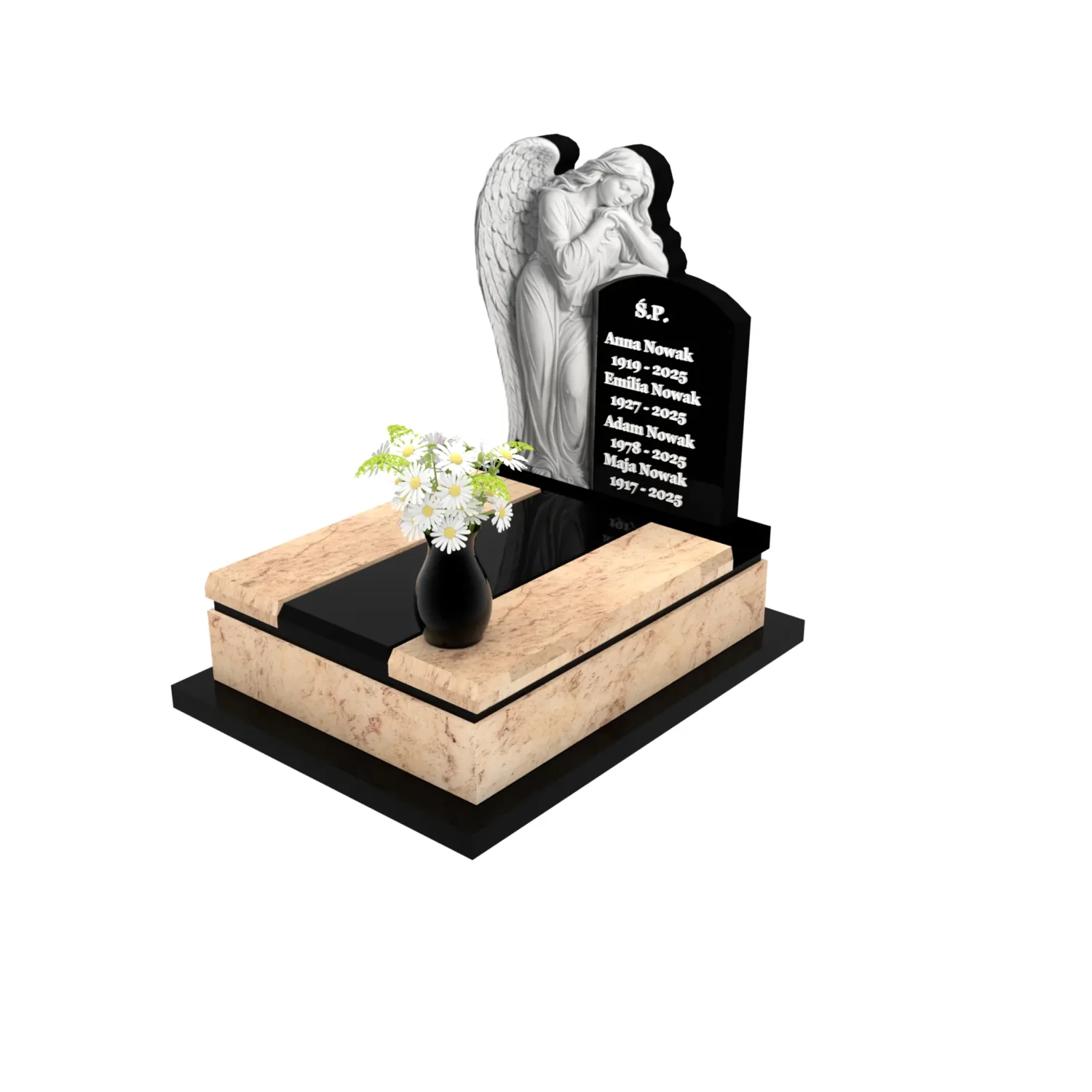 Nagrobek urnowy z rzeźbą anioła U 119+360 – photo №1