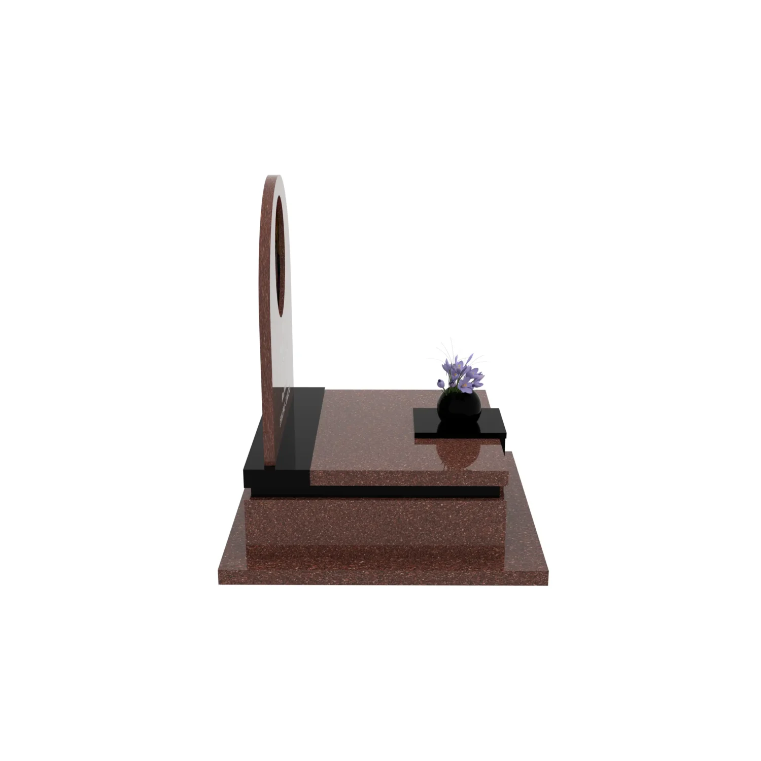 Nowoczesny nagrobek urnowy z witrażem świecy U 123+360 – photo №10