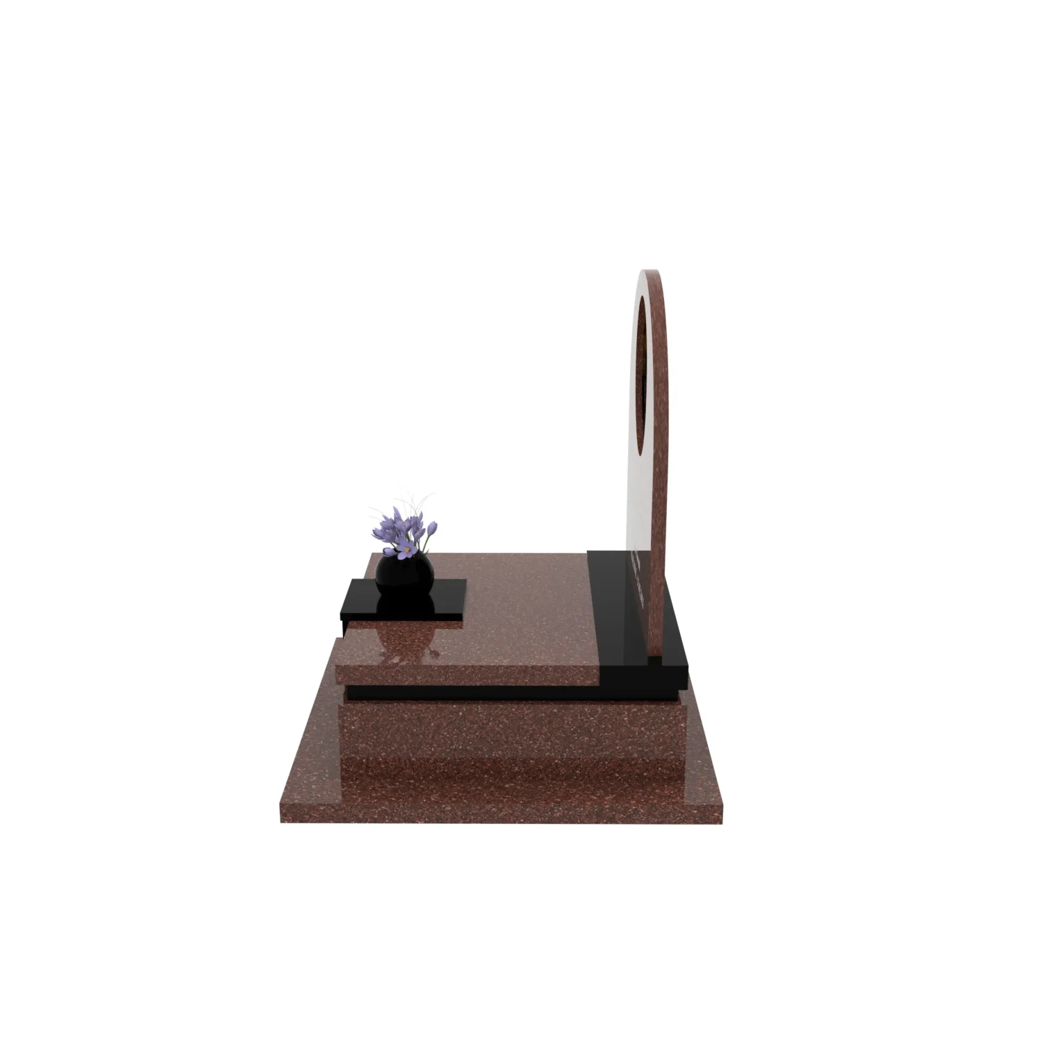 Nowoczesny nagrobek urnowy z witrażem świecy U 123+360 – photo №4