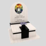 Nowoczesny nagrobek urnowy z witrażem świecy U 123 zdjęcie 33