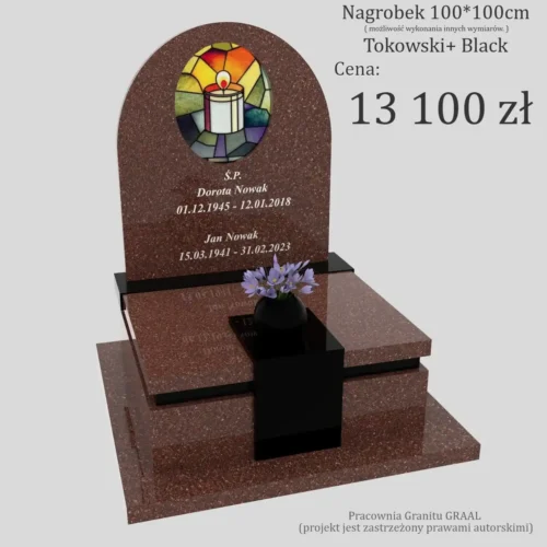 Nagrobki z witrażem U123 – nagrobki urnowe nowoczesne
