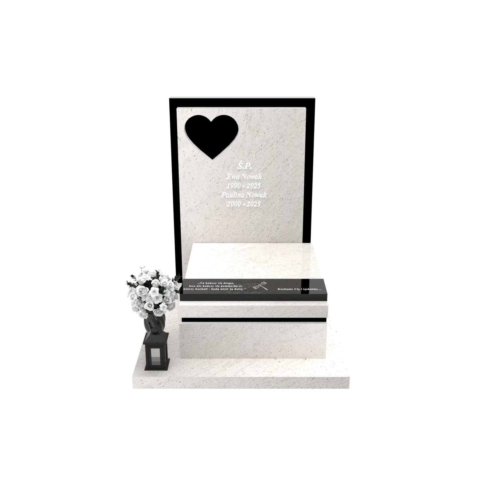 Nagrobek urnowy z wyciętym sercem U 120+360 – photo №12