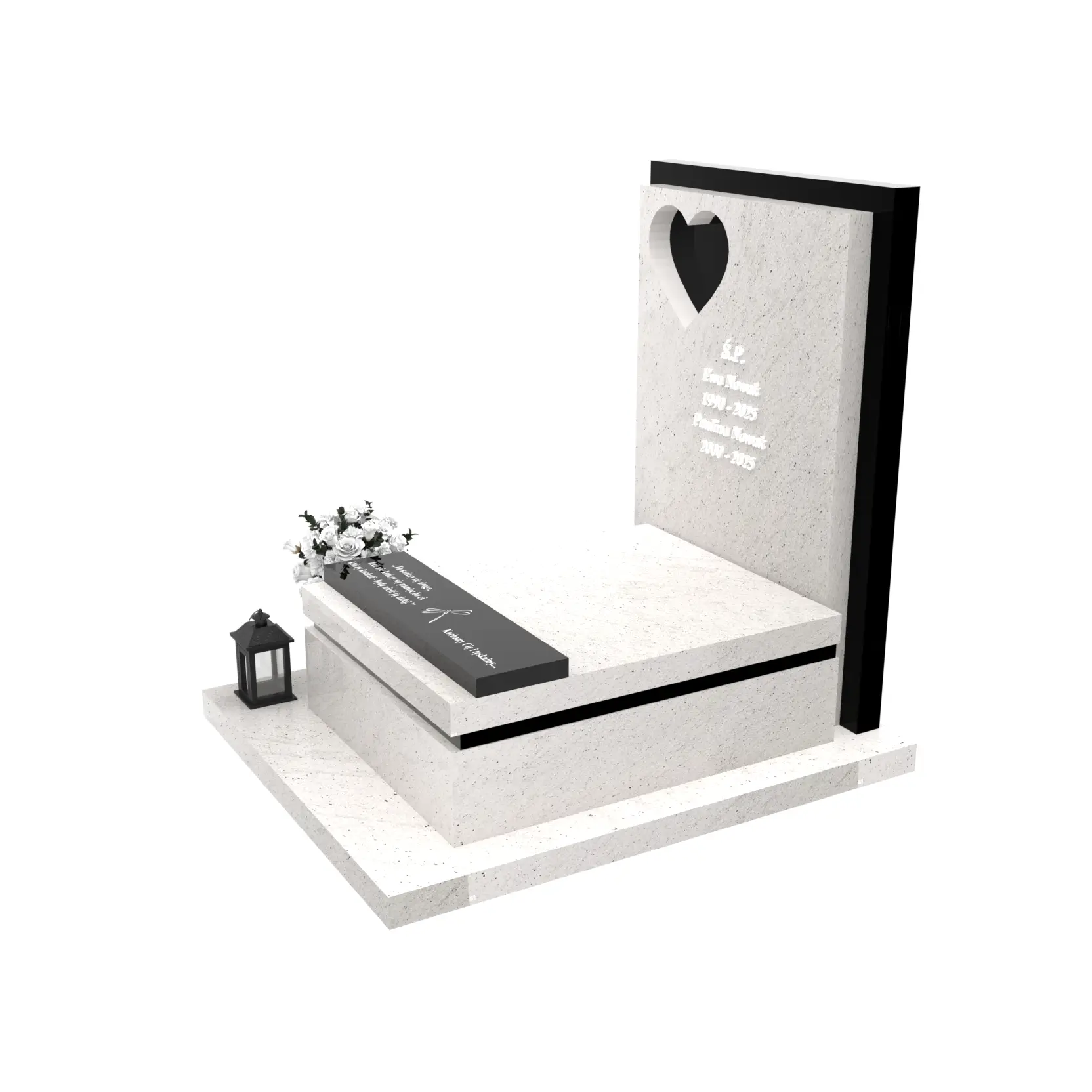 Nagrobek urnowy z wyciętym sercem U 120+360 – photo №2