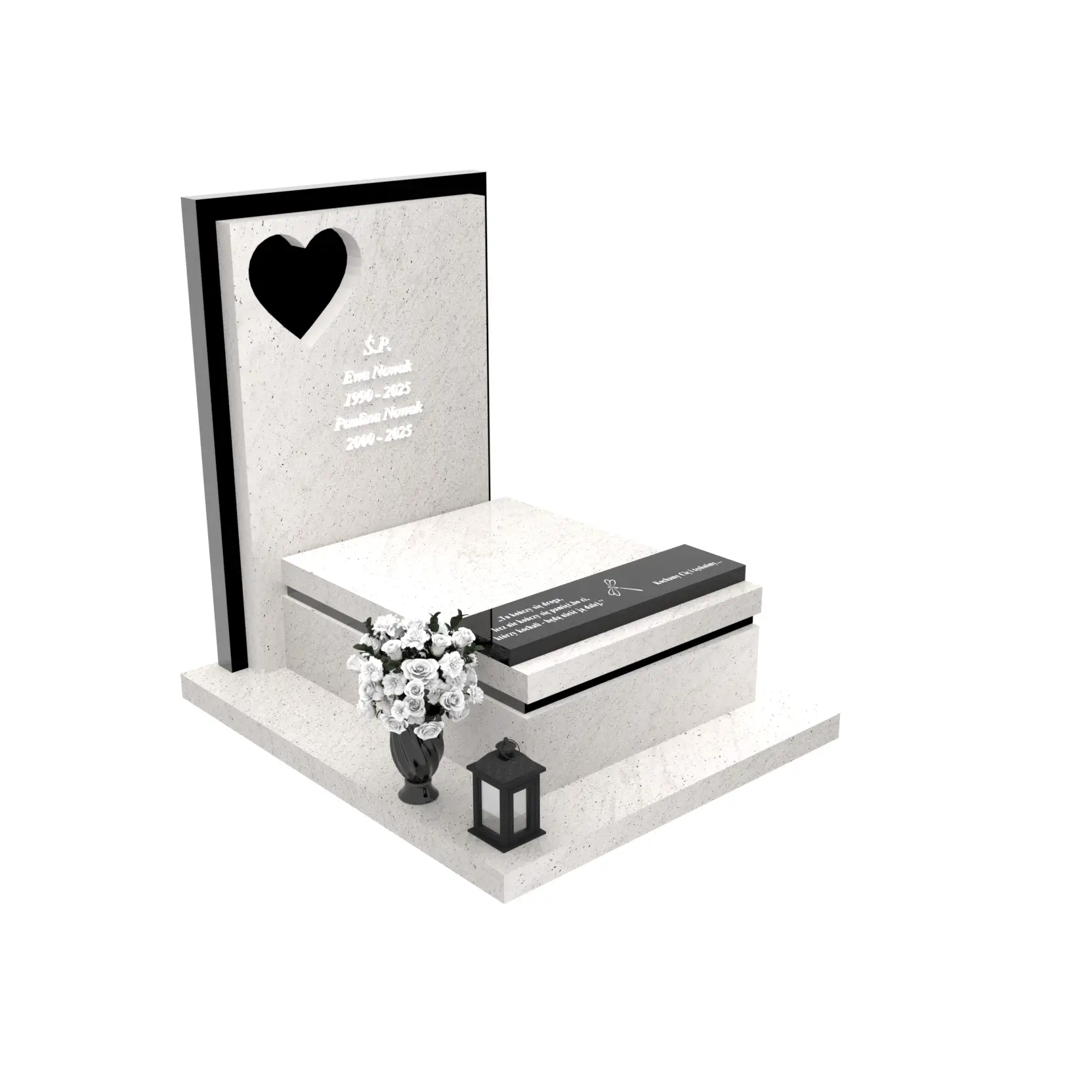 Nagrobek urnowy z wyciętym sercem U 120+360 – photo №11