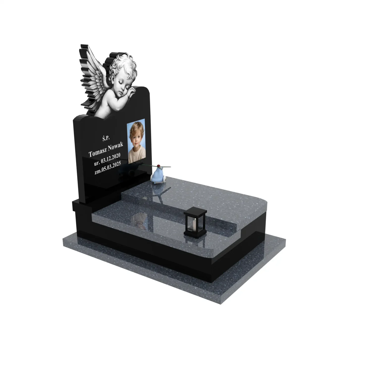 Nagrobek dla dziecka z grawerem anioła i zdjęciem D 83+360 – photo №10