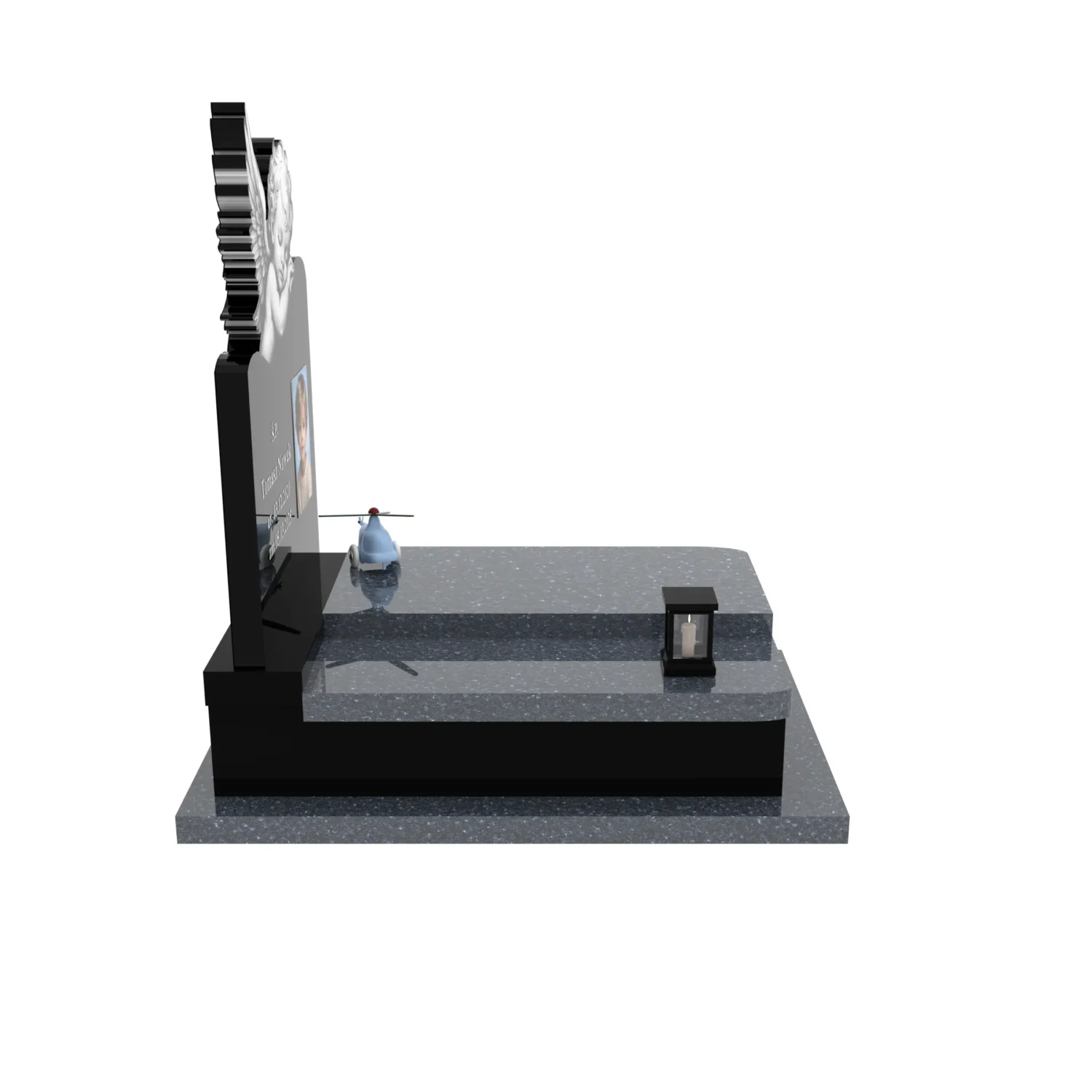 Nagrobek dla dziecka z grawerem anioła i zdjęciem D 83+360 – photo №9