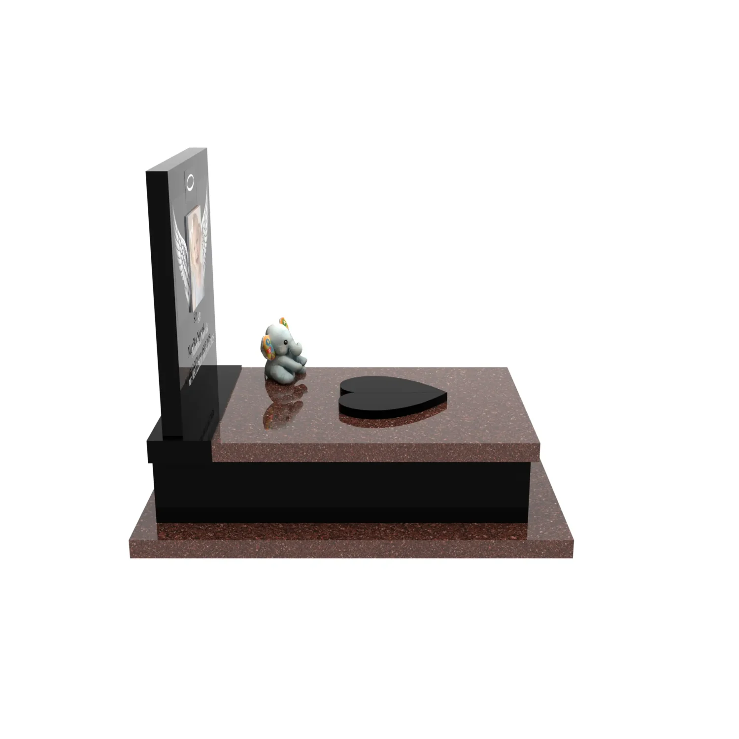 Nagrobek dla dziecka z grawerem skrzydeł i zdjęciem D 84+360 – photo №9