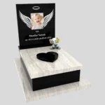 Nagrobek dla dziecka z grawerem skrzydeł i zdjęciem D 84 zdjęcie 38