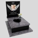 Nagrobek dla dziecka z grawerem skrzydeł i zdjęciem D 84 zdjęcie 41