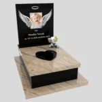 Nagrobek dla dziecka z grawerem skrzydeł i zdjęciem D 84 zdjęcie 43