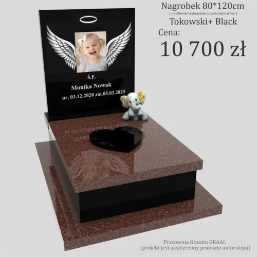 Nagrobki dla dzieci z aniołem - Nagrobki z grawerem