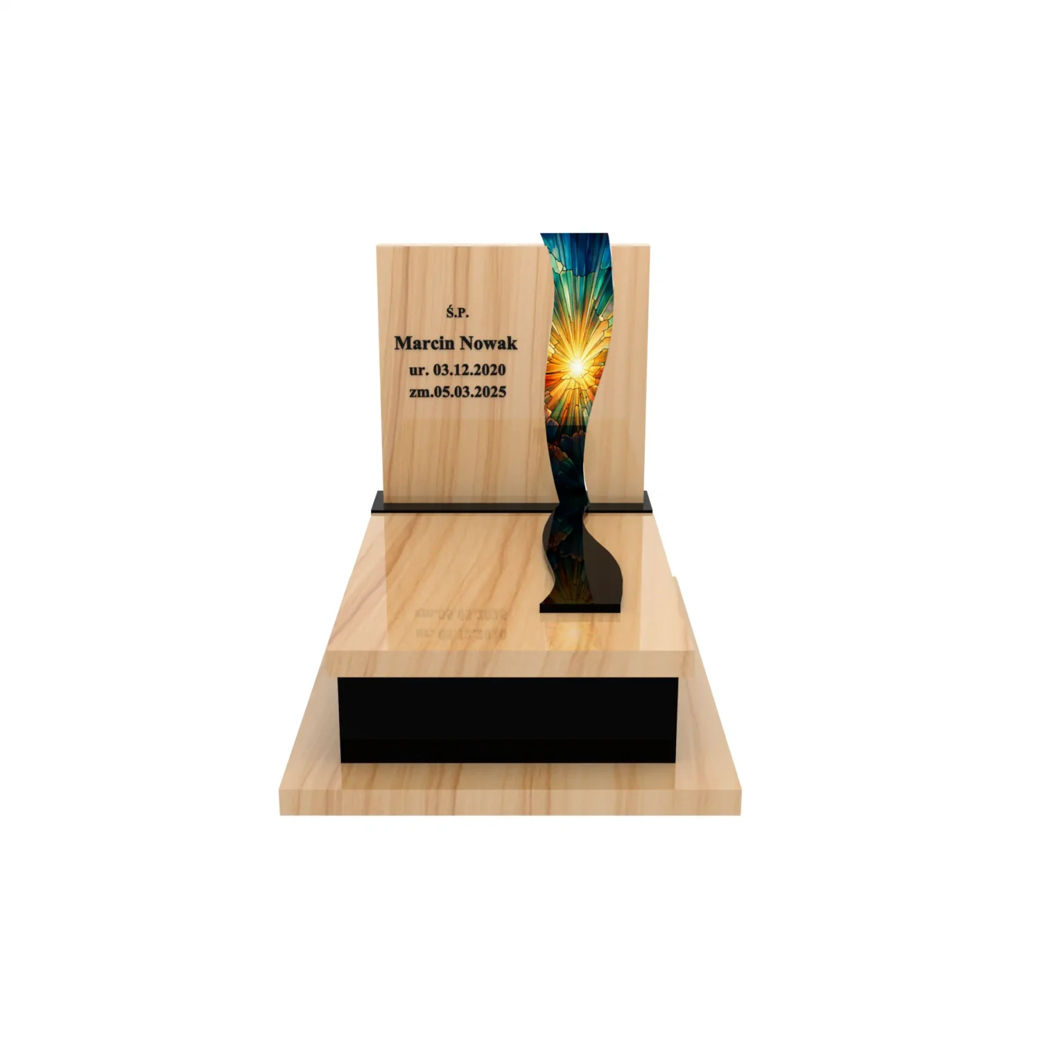 Pomnik dla dziecka z witrażem nieba D 85+360 – photo №2