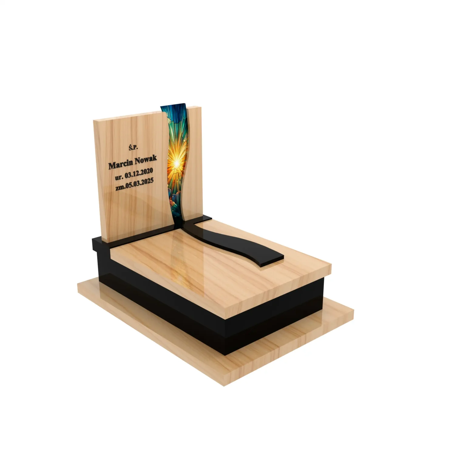 Pomnik dla dziecka z witrażem nieba D 85+360 – photo №1